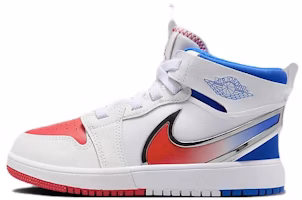(Preschool) Air Jordan 1 Mid RM EasyOn 'White Racer Blue Red' FQ1282-100 (Preschool) Air Jordan 1 Mid RM EasyOn 'White Racer Blue Red' FQ1282-100