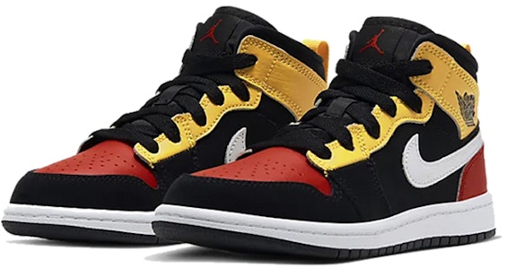 (PS) Air Jordan 1 Mid SE 'Kuning Team Oranye' BQ6932-087 Lookbook (PS) Air Jordan 1 Mid SE 'Kuning Team Oranye' BQ6932-087