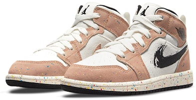 (PS) Air Jordan 1 Mid SE 'Salpicaduras de Pintura con Pinceladas'. DA8007-100 Lookbook (PS) Air Jordan 1 Mid SE 'Salpicaduras de Pintura con Pinceladas'. DA8007-100