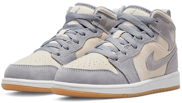 (PS) Air Jordan 1 Mid SE 'Leche de Coco y Gris Partícula' DN4345-100 Lookbook (PS) Air Jordan 1 Mid SE 'Leche de Coco y Gris Partícula' DN4345-100