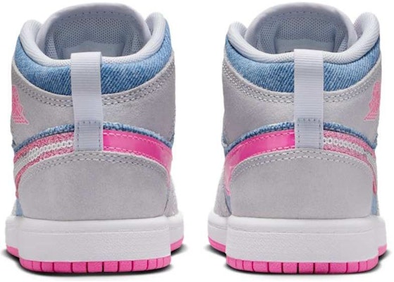 (Preschool) Air Jordan 1 Mid SE 'Denim Sequin' HQ1998-400 Lookbook (Preschool) Air Jordan 1 Mid SE 'Denim Sequin' HQ1998-400