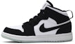 Lookbook (PS) Air Jordan 1 Mid SE 'Glow in the Dark Panda' Lelaki Wanita Retro. BQ6932-103