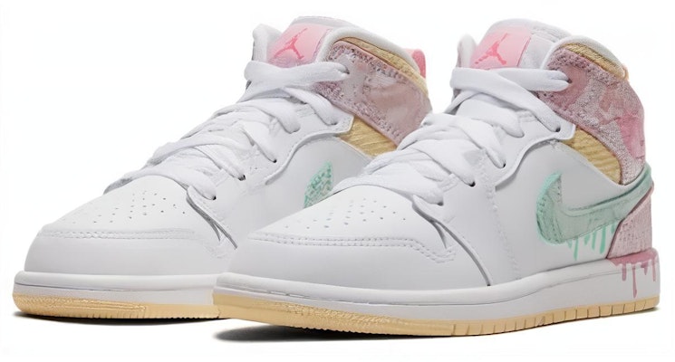 (PS) Air Jordan 1 Mid SE '冰淇淋' DD1667-100 Lookbook (PS) Air Jordan 1 Mid SE '冰淇淋' DD1667-100