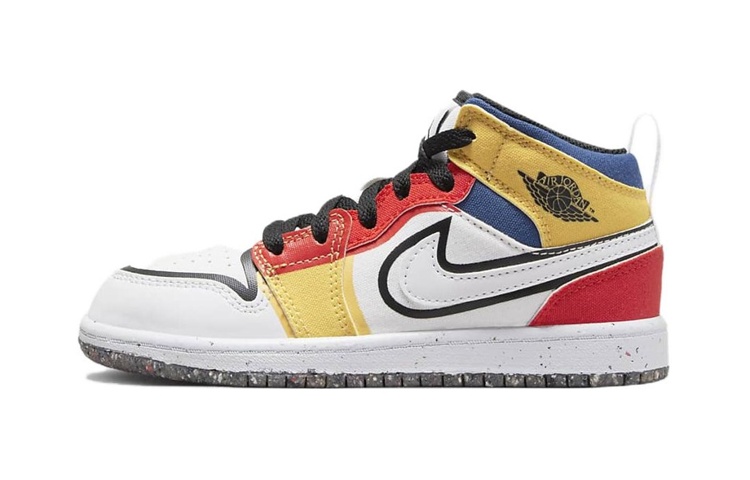 Buy (PS) エア ジョーダン 1 MID SE マルチカラーキャンバス DV1318-100