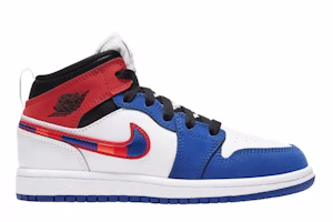 (Preschool) Air Jordan 1 Mid SE 'Multicolored Swoosh' BQ6932-146 (Preschool) Air Jordan 1 Mid SE 'Multicolored Swoosh' BQ6932-146