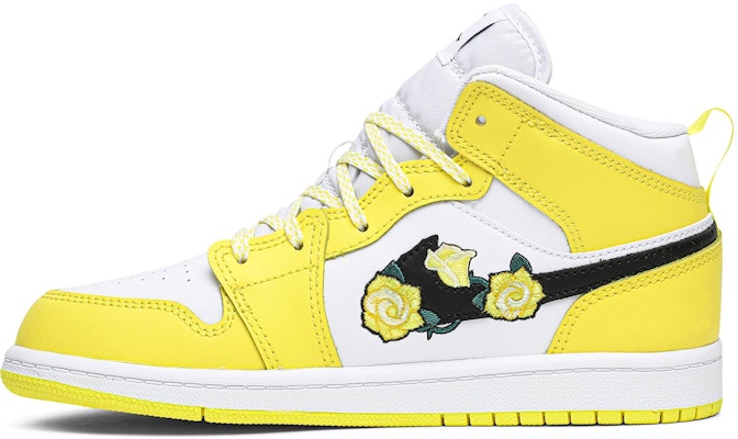 (PS) Air Jordan 1 Mid SE 'Rose Patch - Kuning Dinamik' AV5173-700 Lookbook (PS) Air Jordan 1 Mid SE 'Rose Patch - Kuning Dinamik' AV5173-700