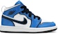 (PS) Air Jordan 1 Mid SE 'Signal Blue' dalam Biru Isyarat BQ6932-402