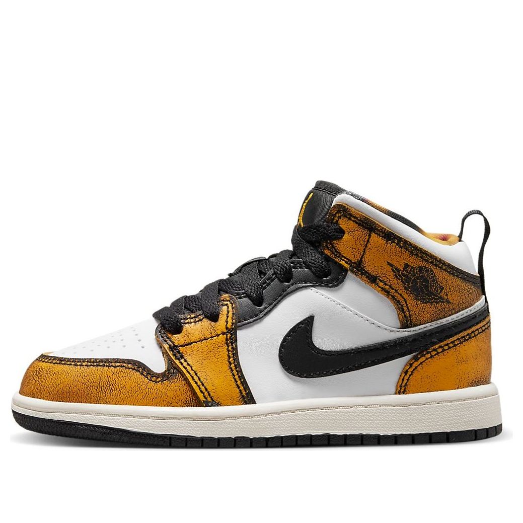 (Preschool) Air Jordan 1 Mid SE 'Wear-Away - Taxi' DQ8419-071