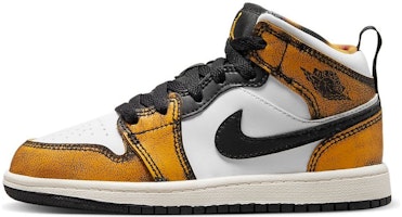 (Preschool) Air Jordan 1 Mid SE 'Wear-Away - Taxi' DQ8419-071 (Preschool) Air Jordan 1 Mid SE 'Wear-Away - Taxi' DQ8419-071