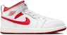 (Preschool) Air Jordan 1 Mid SE 'White Dune Red' FJ3467-160
