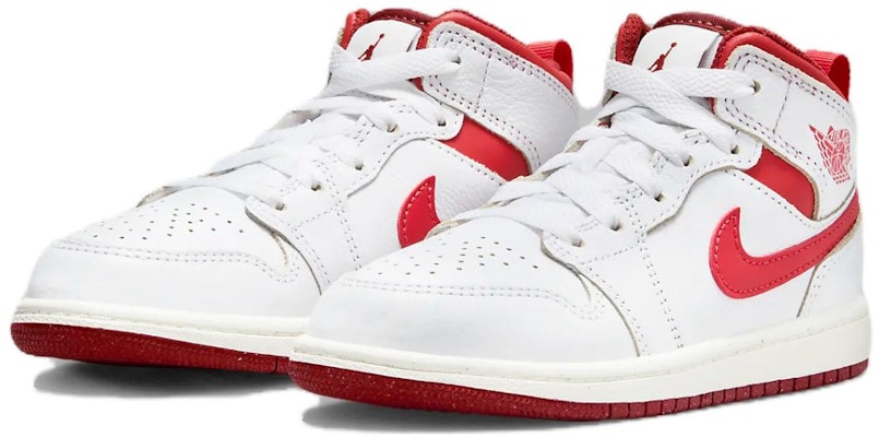 (Preschool) Air Jordan 1 Mid SE 'White Dune Red' FJ3467-160 Lookbook (Preschool) Air Jordan 1 Mid SE 'White Dune Red' FJ3467-160