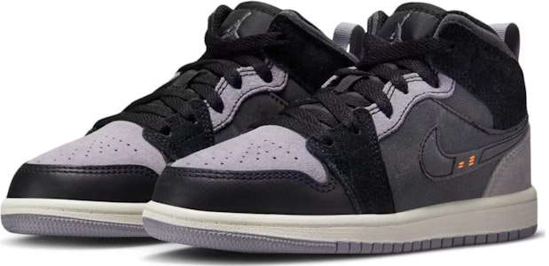 (PS) Air Jordan 1 Mid SE Craft 'Inside Out - Hitam' DV0436-001 Lookbook (PS) Air Jordan 1 Mid SE Craft 'Inside Out - Hitam' DV0436-001