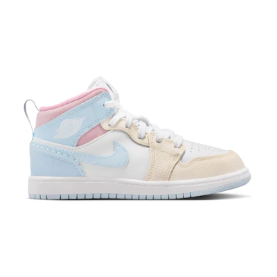 (Youth) Jordan Jordan 1 Mid SE 'Half Blue Pale Ivory'