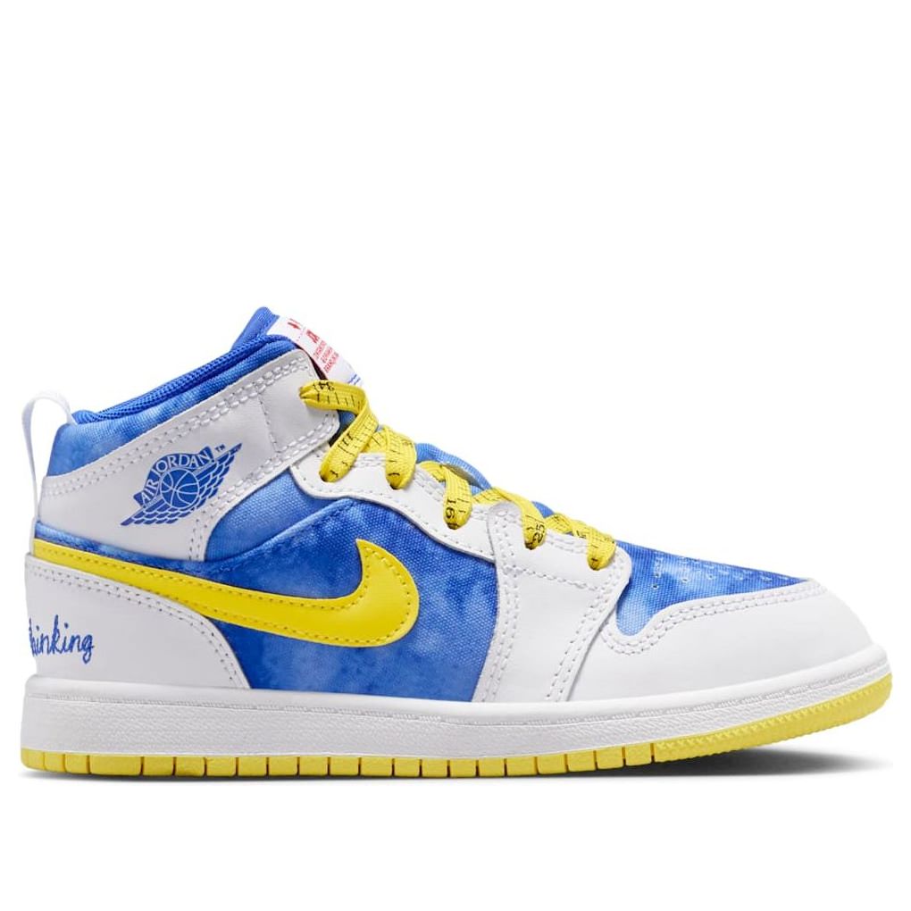 Details for (PS) Air Jordan 1 Mid Sneaker Sekolah Jadi Lebih Tinggi Berkat Pemikiranmu FZ3943-100