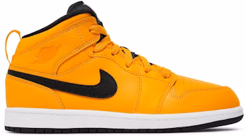 (Preschool) Air Jordan 1 Mid University Gold Black 640734-700 (Preschool) Air Jordan 1 Mid University Gold Black 640734-700