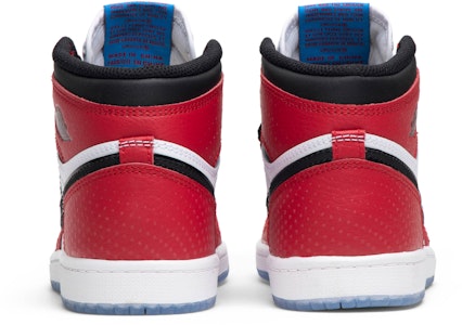 Kasut Air Jordan 1 Retro High 'Spider-Man Origin Story' AQ2664-602 Details for Kasut Air Jordan 1 Retro High 'Spider-Man Origin Story' AQ2664-602