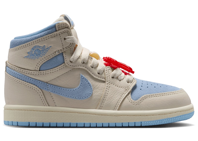 (Preschool) Air Jordan 1 Retro High OG Pale Ivory Psychic Blue FD2597-102