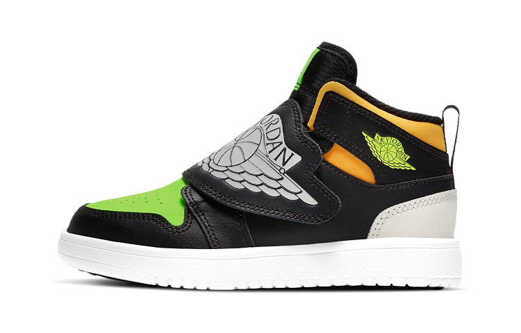 Buy (PS) Air Jordan 1 Sky Logo ''Zwart Groen Oranje'' BQ7197-071