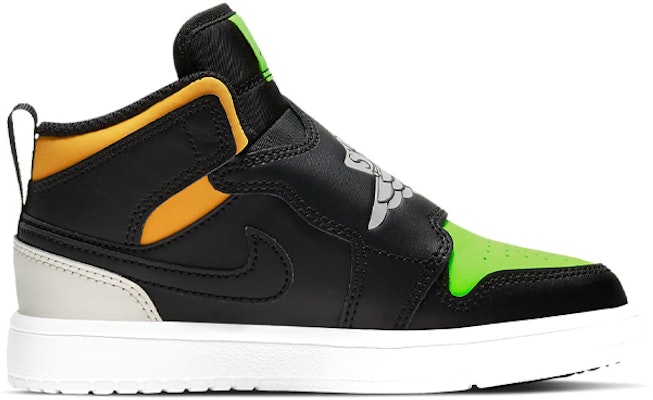 (Preschool) Air Jordan 1 Sky logo 'Black Green Orange' BQ7197-071 Order (Preschool) Air Jordan 1 Sky logo 'Black Green Orange' BQ7197-071