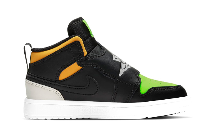 Order (PS) Air Jordan 1 Sky Logo ''Zwart Groen Oranje'' BQ7197-071