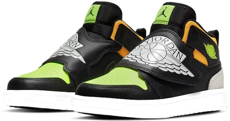 (Preschool) Air Jordan 1 Sky logo 'Black Green Orange' BQ7197-071 Lookbook (Preschool) Air Jordan 1 Sky logo 'Black Green Orange' BQ7197-071