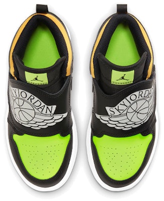 (Preschool) Air Jordan 1 Sky logo 'Black Green Orange' BQ7197-071 Shop (Preschool) Air Jordan 1 Sky logo 'Black Green Orange' BQ7197-071