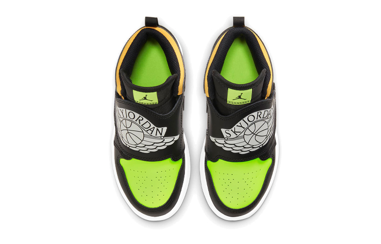 Shop (PS) Air Jordan 1 Sky Logo ''Zwart Groen Oranje'' BQ7197-071