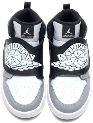 (Preschool) Air Jordan 1 Sky logo 'Gray Black White' BQ7197-102 Shop (Preschool) Air Jordan 1 Sky logo 'Gray Black White' BQ7197-102