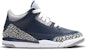(PS) Air Jordan 3 Retro 'Georgetown' Lelaki Kanvas Kasual Sneakers. 429487-401