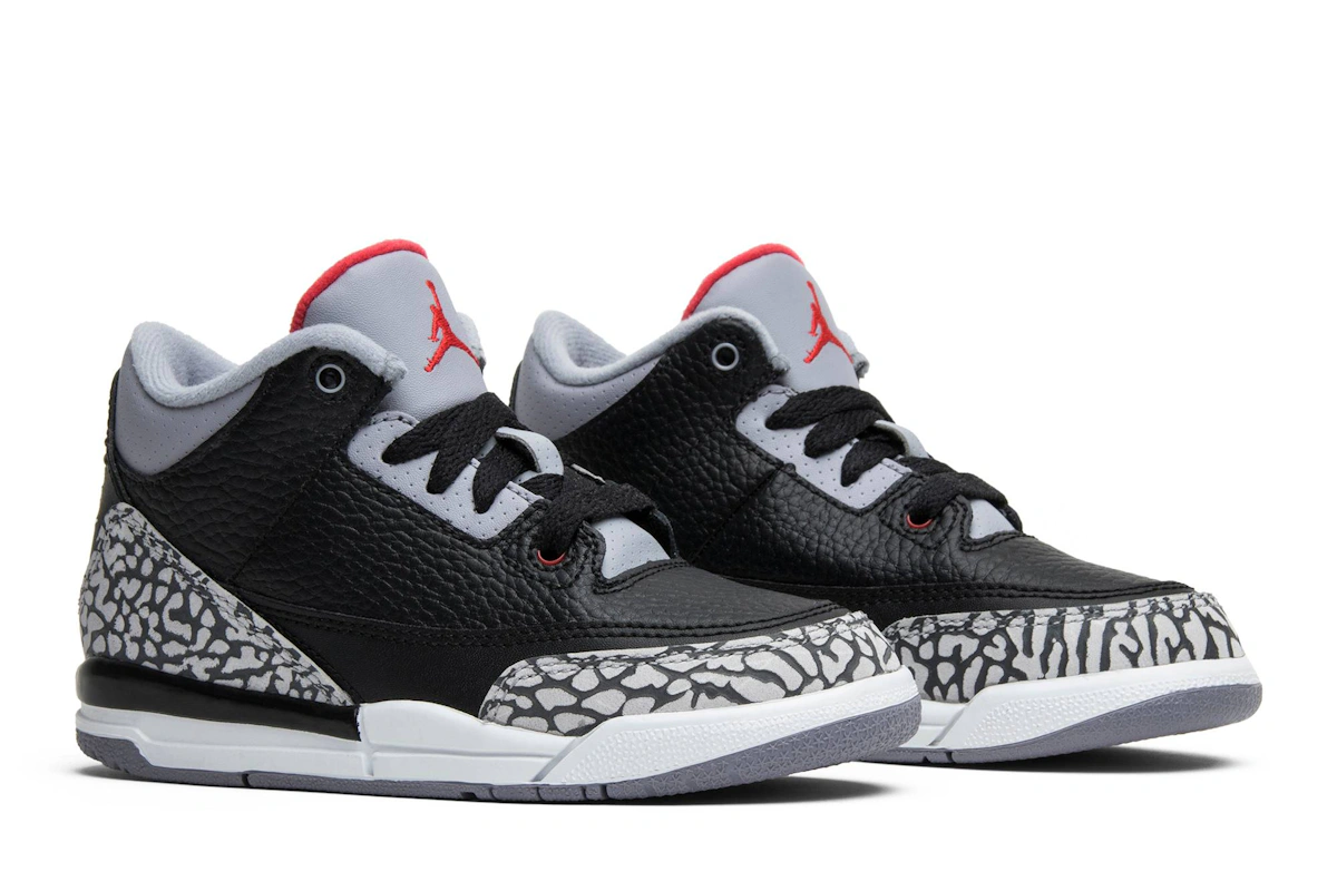 (Preschool) Air Jordan 3 Retro OG 2018 'Black Cement' 429487-021
