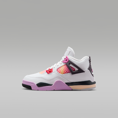 (Preschool) Air Jordan 4 Retro "Comic" Off White/Anthracite/Fire Pink/Fire Pink IO2363-100