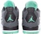 (PS) Air Jordan 4 Retro 'Green Glow' Lelaki Wanita Kasut Hijau Luminescent. 308499-033