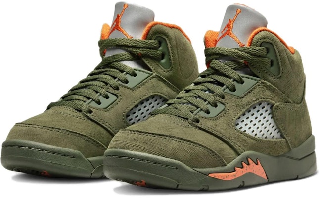 (Preschool) Air Jordan 5 Retro 2024 'Olive' 440889-308 Lookbook (Preschool) Air Jordan 5 Retro 2024 'Olive' 440889-308