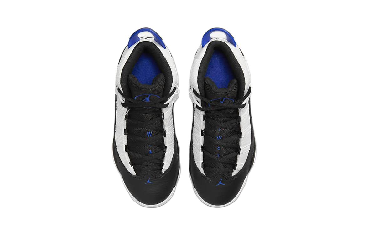 Shop 中童 Jordan Air Jordan 6 Rings BP 防滑防踢 中幫 兒童籃球鞋 白黑