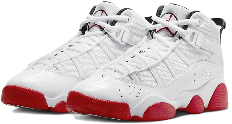 (Preschool) Air Jordan 6 Rings 'White University Red' 323432-160 Lookbook (Preschool) Air Jordan 6 Rings 'White University Red' 323432-160
