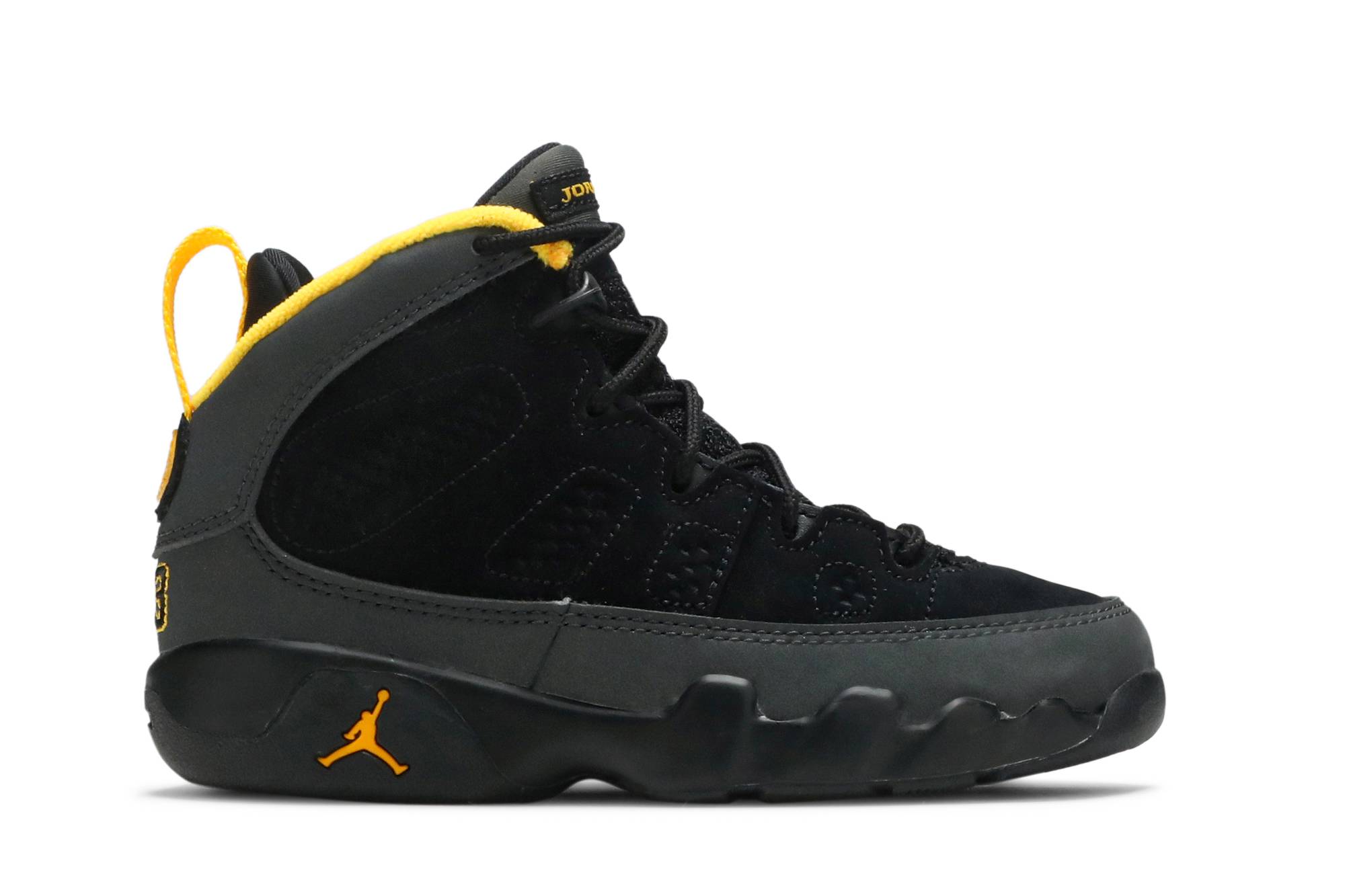 Buy (PS) Air Jordan 9 Retro 'Carbón Oscuro y Oro Universitario' 401811-070