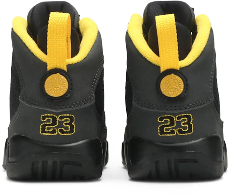 (PS) Air Jordan 9 Retro 'Charcoal Emas Universitas' 401811-070 Details for (PS) Air Jordan 9 Retro 'Charcoal Emas Universitas' 401811-070