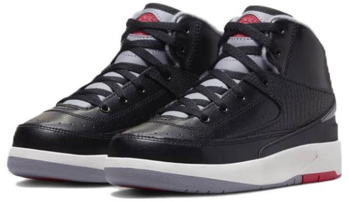 (Preschool) Air Jordan Air 2 Retro 'Black Cement' DQ8564-001 Lookbook (Preschool) Air Jordan Air 2 Retro 'Black Cement' DQ8564-001