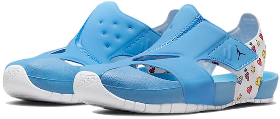 (PS) Air Jordan Flare 'Biru Universiti Lemon Kuning Putih' DM8973-417 Lookbook (PS) Air Jordan Flare 'Biru Universiti Lemon Kuning Putih' DM8973-417