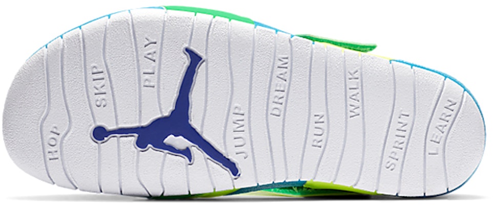 (Preschool) Air Jordan Flare Casual Colorblock Green Blue Yellow Sandals 'Green Blue Yellow' CI7849-300 Details for (Preschool) Air Jordan Flare Casual Colorblock Green Blue Yellow Sandals 'Green Blue Yellow' CI7849-300