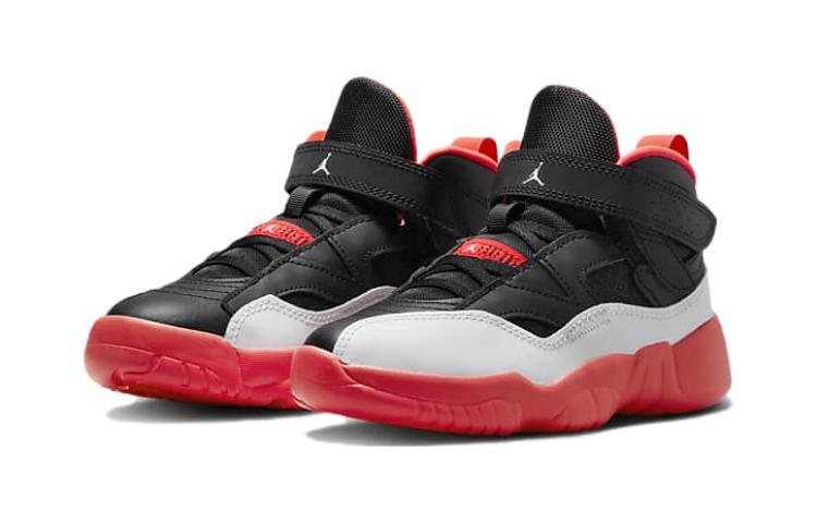 Lookbook 中童 Jordan Jumpman Two Trey PS 防滑防踢 高筒 兒童籃球鞋 黑紅