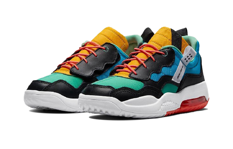 Lookbook 中童 Jordan MA2 休閒 低筒 兒童跑步鞋 黑藍黃