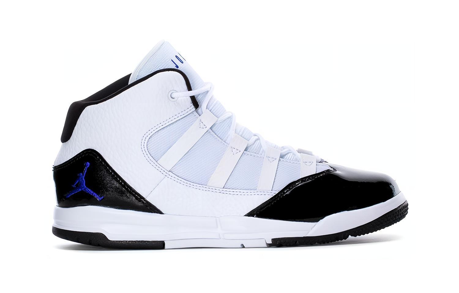 Order 中童 Jordan Max Aura 中筒 復古籃球鞋 白黑