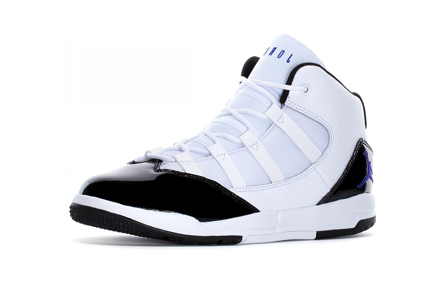 Lookbook 中童 Jordan Max Aura 中筒 復古籃球鞋 白黑