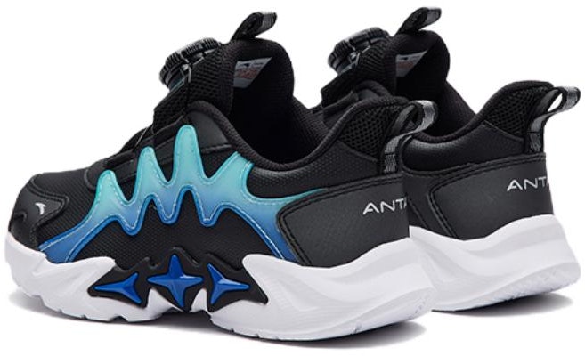中童 Anta安踏 鴻鵠2.0 皮面耐磨輕便 低幫 運動休閒鞋 黑藍 Order 中童 Anta安踏 鴻鵠2.0 皮面耐磨輕便 低幫 運動休閒鞋 黑藍