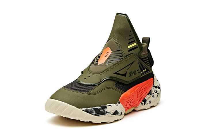 Order (Preschool) Anta 'Overbearing Retro Basketball Olive Green' 31941111-4