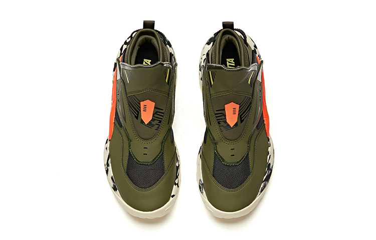 Lookbook (Preschool) Anta 'Overbearing Retro Basketball Olive Green' 31941111-4