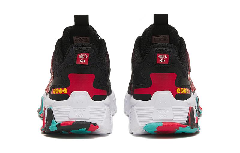 Shop (Preschool) Anta 'Rabbit Leap Mountains Black Red Green' 312318818-10