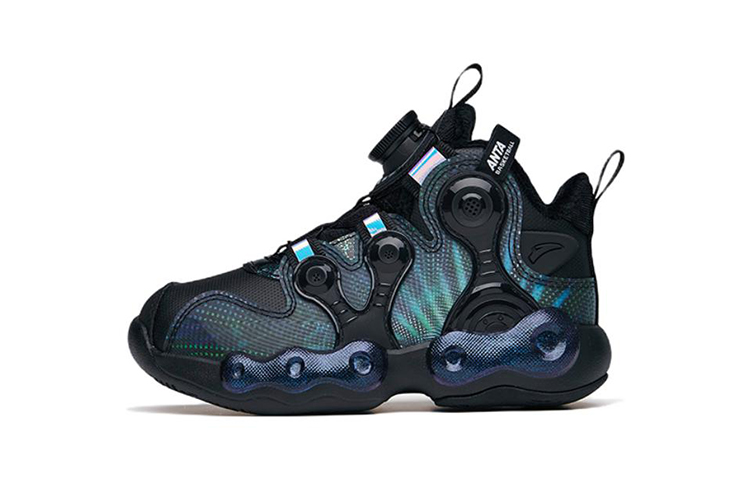 (Preschool) Anta Alien 1 Mid Basketball Shoes 'Black' 312219934R-5