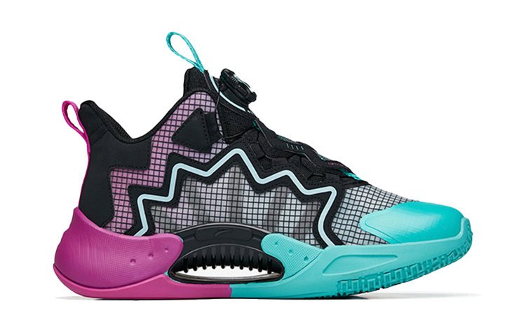 (Youth) Anta Basketball Shoes 'Black Blue Purple' 圖 2